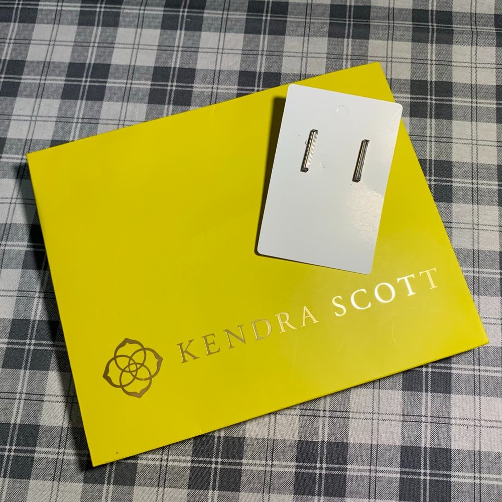 Kendra Scott Antique Brass Bar Earrings